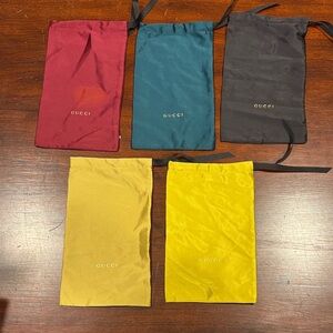 Gucci Multicolor Dust Bags Set for sunglasses or eyeglasses